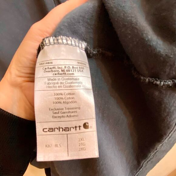 Carhartt Loose Fit Heavyweight S/S Pocket T-Shirt Bluestone K87 Men’s Sz 2XL - Picture 5 of 13